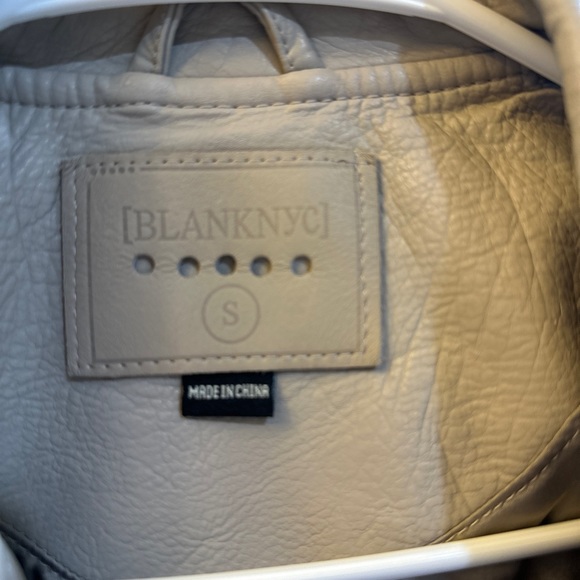 Blank NYC Beige leather jacket size S - Picture 2 of 4